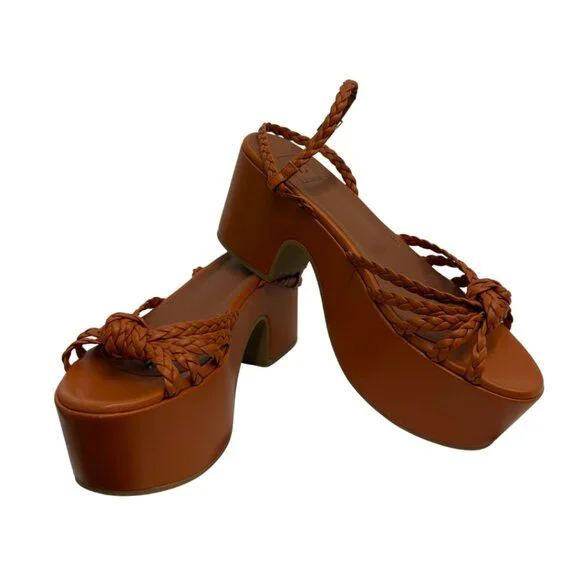 L'Autre Chose Brown Block Heels